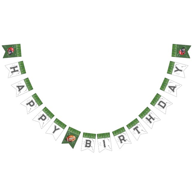 Fotbollsbanderoll på födelsedagen, första året ner vimplar (Alla)