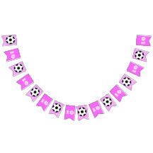 Fotbollsbanderoller rosa party tema