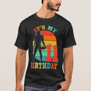 Fotbollsbarn 11 år gammalt fotbollstema I T Shirt