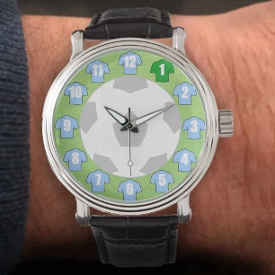 Fotbollsbevakning - med Himlar Blue Shirts Armbandsur
