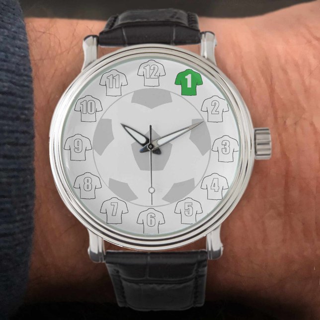 Fotbollsbevakning - med vita skärmar armbandsur (Skapare uppladdad)