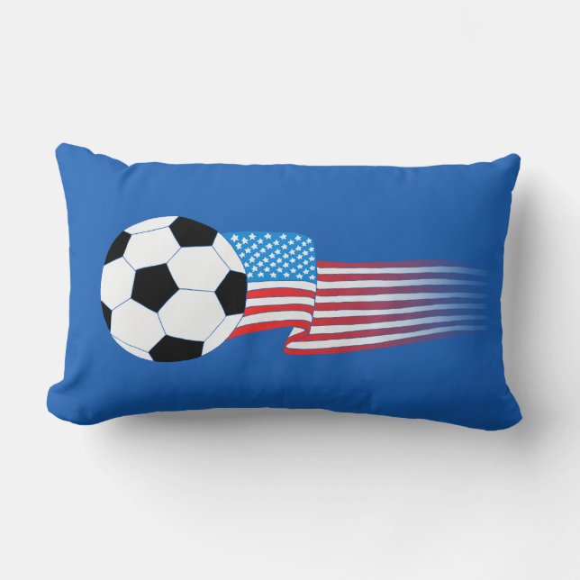 Fotbollsblad: Navy USA Lumbarkudde (Framsida)