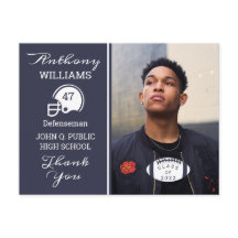 Fotbollsblått | Vit Studenten-vykort