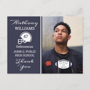 Fotbollsblått Vit Studenten-vykort Vykort