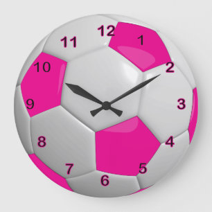 Fotbollsblock Shock rosa Stor Klocka