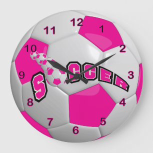 Fotbollsblock Shock rosa Stor Klocka
