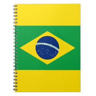 Fotbollsbok för Brasilien flagga Spiral Anteckningsbok