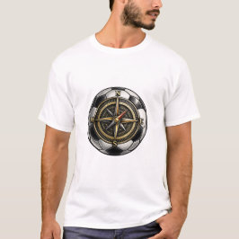 Fotbollsbollskompass | Fotbollsäventyrs-T-shirt T Shirt