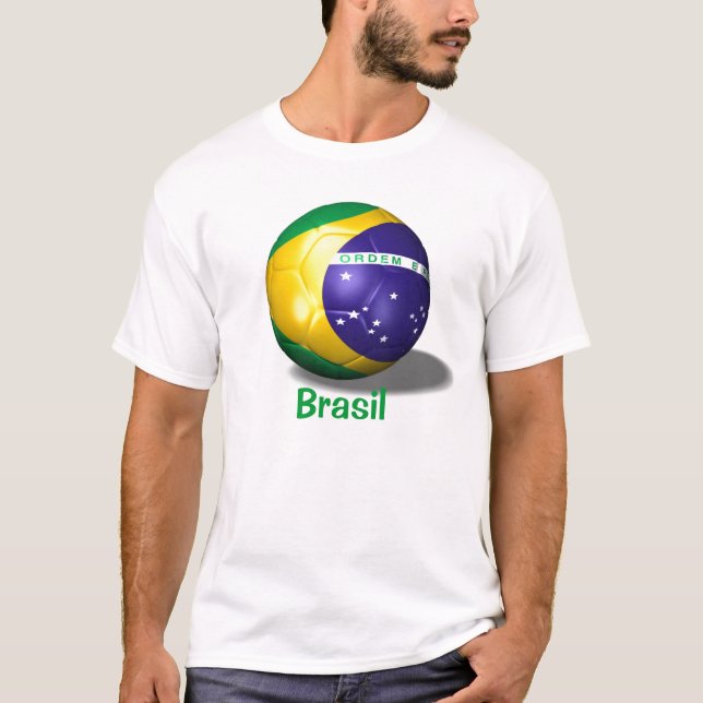 fotbollsbrazil, Brasil Tee Shirt (Framsida)