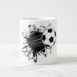 Fotbollsbubbla ut jumbo mugg