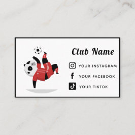 Fotbollsburk (Klubb) Cute Panda Bear Social Media Visitkort