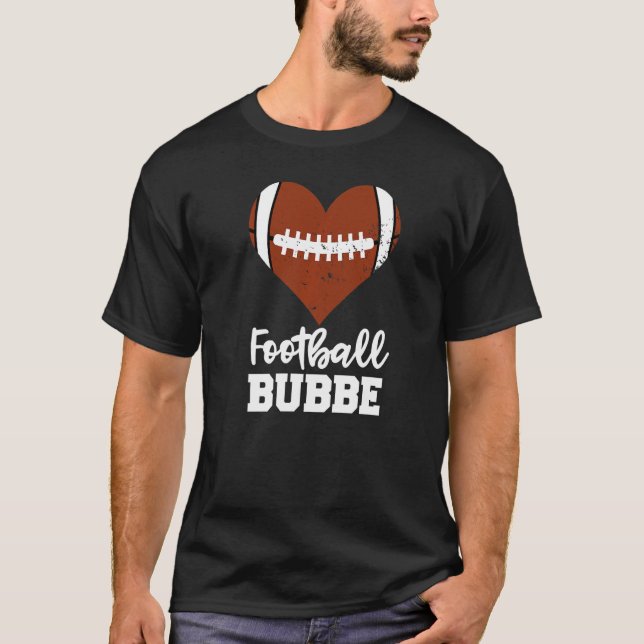 Fotbollsbuss Heart Grandma Bubbe T Shirt (Framsida)