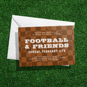 Fotbollschackerboard Big Game Watch Party Inbjudningar