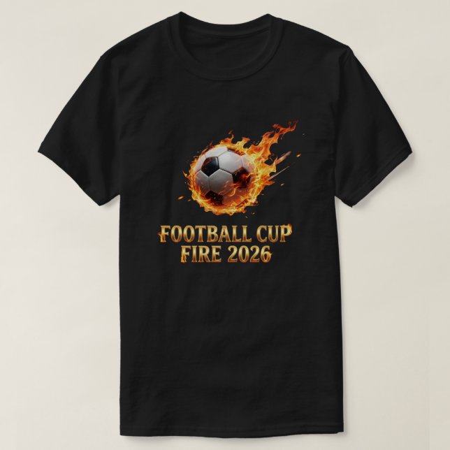 Fotbollscup Eld 2026 Världscupen Fotboll T Shirt (Design framsida)