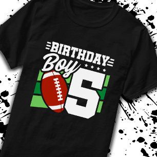 Fotbollsdag 5 år gammal pojke 5:e födelsedagen t shirt