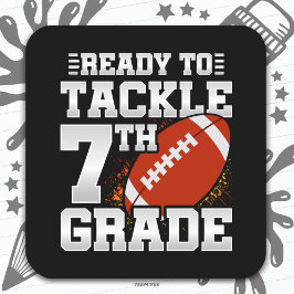 Fotbollsdagen 7:e Klass Back to school Fyrkantigt Klistermärke