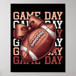 Fotbollsdagen Älskare Game Day Season Football Flä Poster