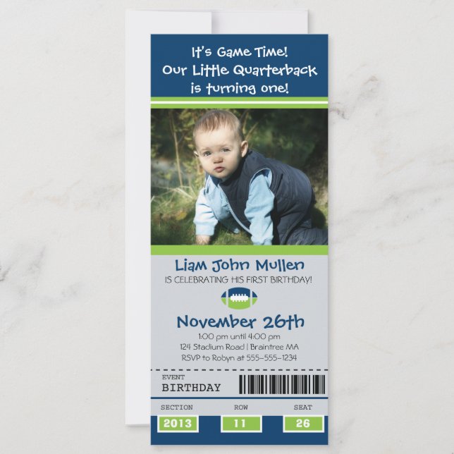 Fotbollsdagen Biljett Inbjudningar (Framsida)