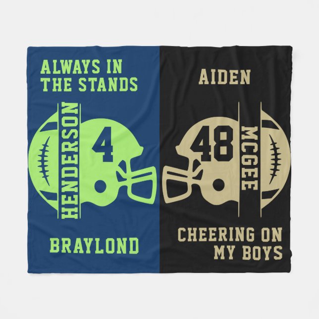 Fotbollsdagen i Black och Guld Fleecefilt (Framsidan (Horisontell))