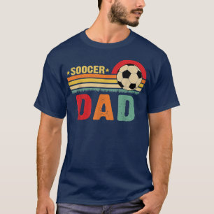 Fotbollsdagen Pappa Retro Vintage Far Älskare  T Shirt