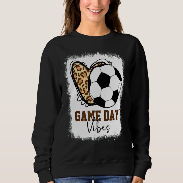Fotbollsdagen Vibes fotbollsmatch Mamma Game Day S T Shirt (Framsida)