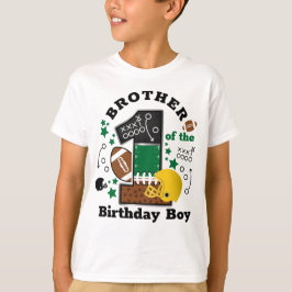 Fotbollsdagsbror till första födelsedagen t shirt