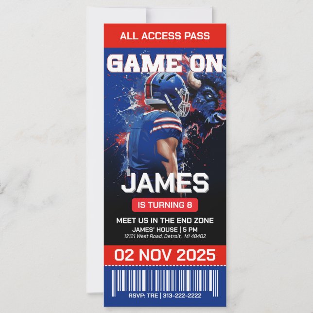 Fotbollsdagsinbjudan: Digital nedladdning Inbjudningar (Framsida)