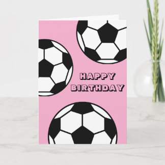 Fotbollsdagskort - Rosa Sporttema Kort