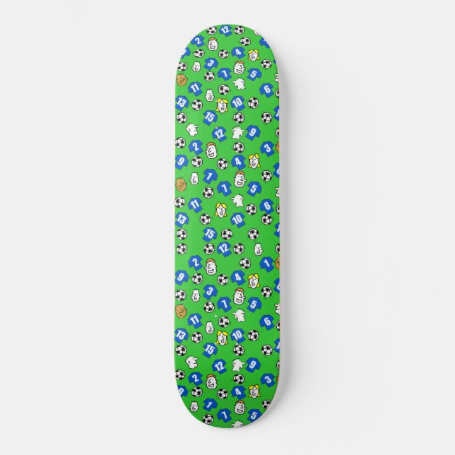 Fotbollsdesign i Fläkt Mini Skateboard Bräda 18,7 Cm (Framsida)