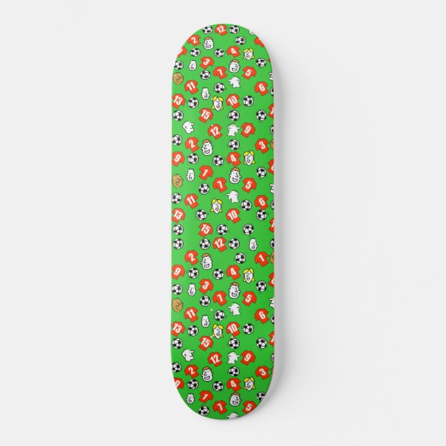 Fotbollsdesign i Fläkt Skateboard Bräda 20,5 Cm (Framsida)