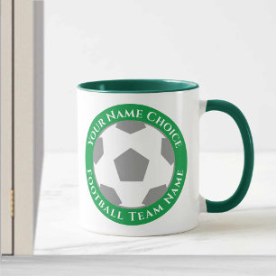 Fotbollsdesign i Grönt Mugg