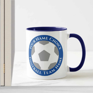 Fotbollsdesign Klubb i Blue Mugg