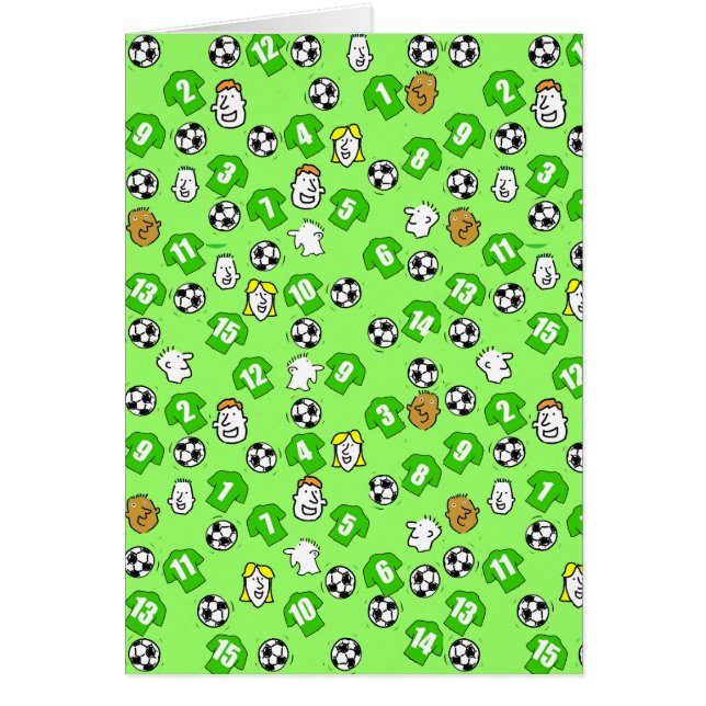 Fotbollsdesign med Grönt Shirts OBS Kort (Framsidan)