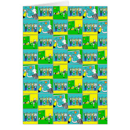 Fotbollsdesign med Tecknader och Fläkt OBS Kort