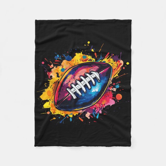 Fotbollsdesign. Uni Football Graphic - Black Fleecefilt (Framsidan)