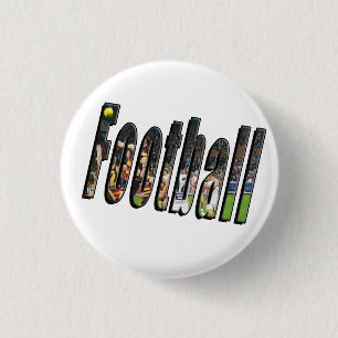 Fotbollsdimensionell Logotyp. Knapp
