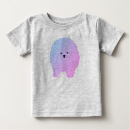 Fotbollsdräkt för Cute Fluffy Hund Rosa Baby T Shirt