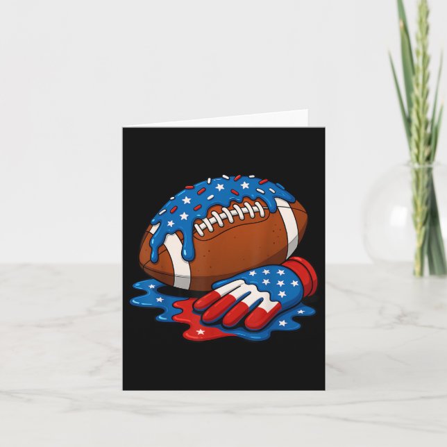 Fotbollsdropp Wr Lineman Qb Rb Db Ice Cream 4:e av Kort (Framsida)