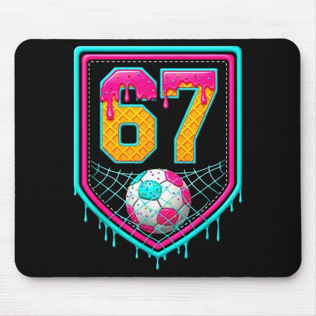 Fotbollsdroppe Nummer 67 Fotbollsspelare  Musmatta (Framsidan)