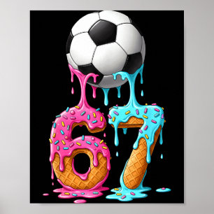 Fotbollsdroppe Nummer 67 Pojkfotbollsspelare 67 Poster
