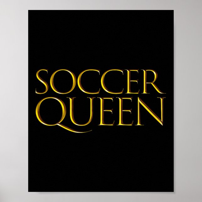 Fotbollsdrottning Söta Mors Dag Fotbollsmammor  Poster (Framsidan)