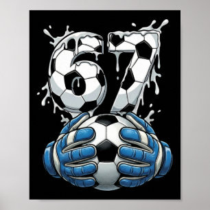 Fotbollsdryck Nummer 67 Pojkarnas Fotbollsmålvakt Poster
