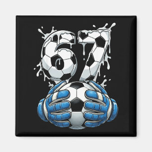 Fotbollsdryp Nummer 67 Pojkar Fotbollsmålvakt 67 Magnet