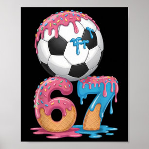 Fotbollsdryp Nummer 67 Pojkfotbollsspelare 67 _1 Poster