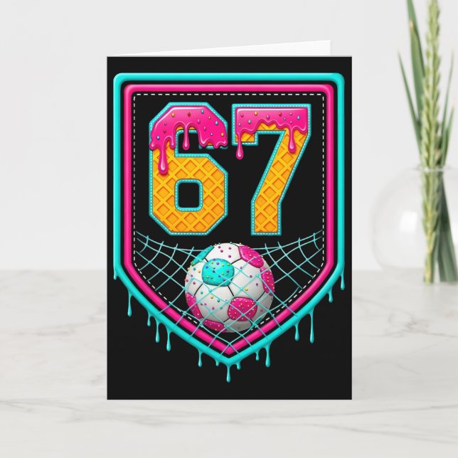 Fotbollsdrypp Nummer 67 Fotbollsspelare  Kort (Framsida)
