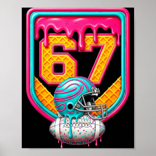 Fotbollsdrypp Nummer 67 Fotbollsspelare Poster