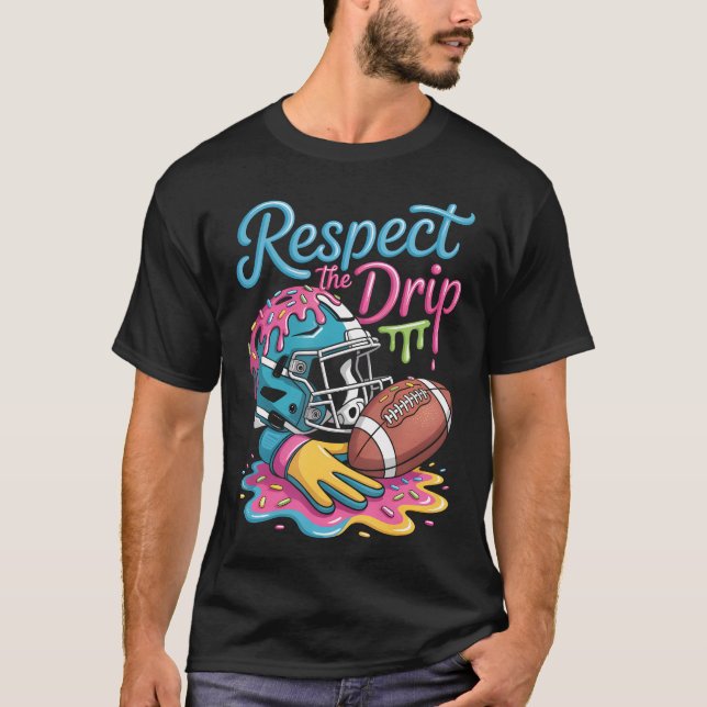 Fotbollsdrypp Pojkar Fotboll Glass Sprinkle T Shirt (Framsida)