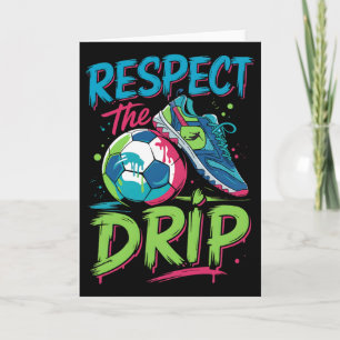 Fotbollsdrypp Smältande Glass Respekt För Drypp Po Kort