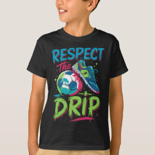 Fotbollsdrypp Smältande Glass Respekt För Drypp Po T Shirt