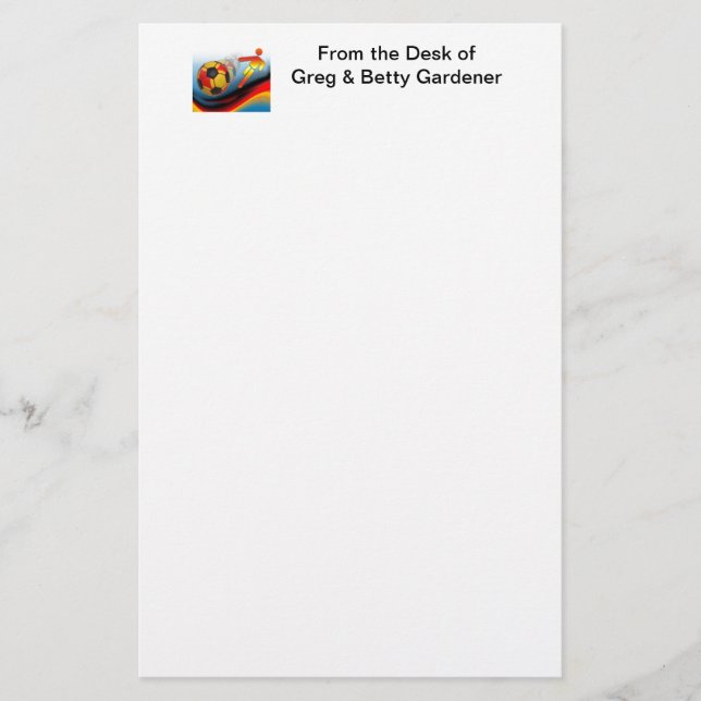 Fotbollsdynamik Brevpapper (Framsida)